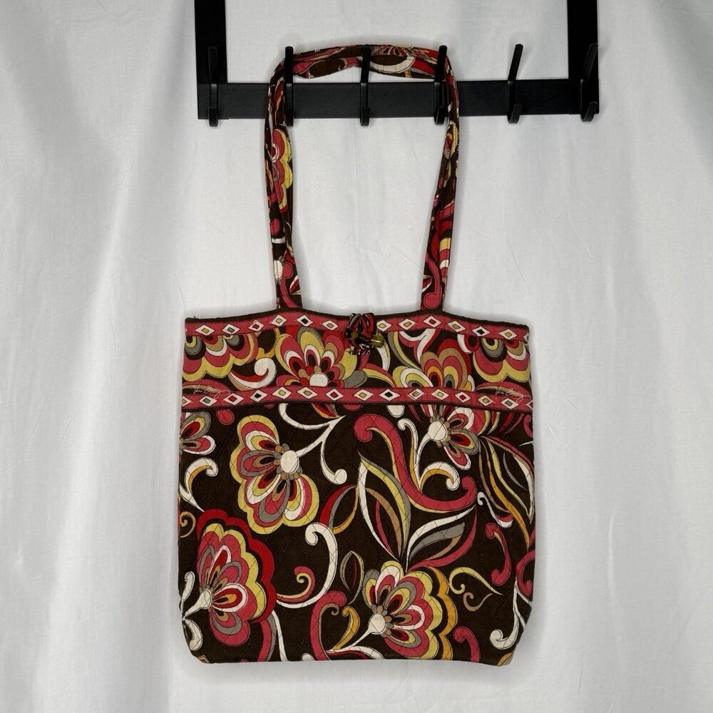 Vera Bradley Medium Tote Bag Handbag Puccini Pattern Purse 12"W x 12"H